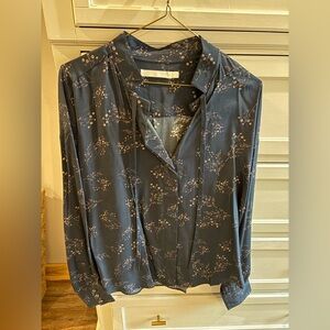 Wyeth by Todd Magill Navy Floral Blouse